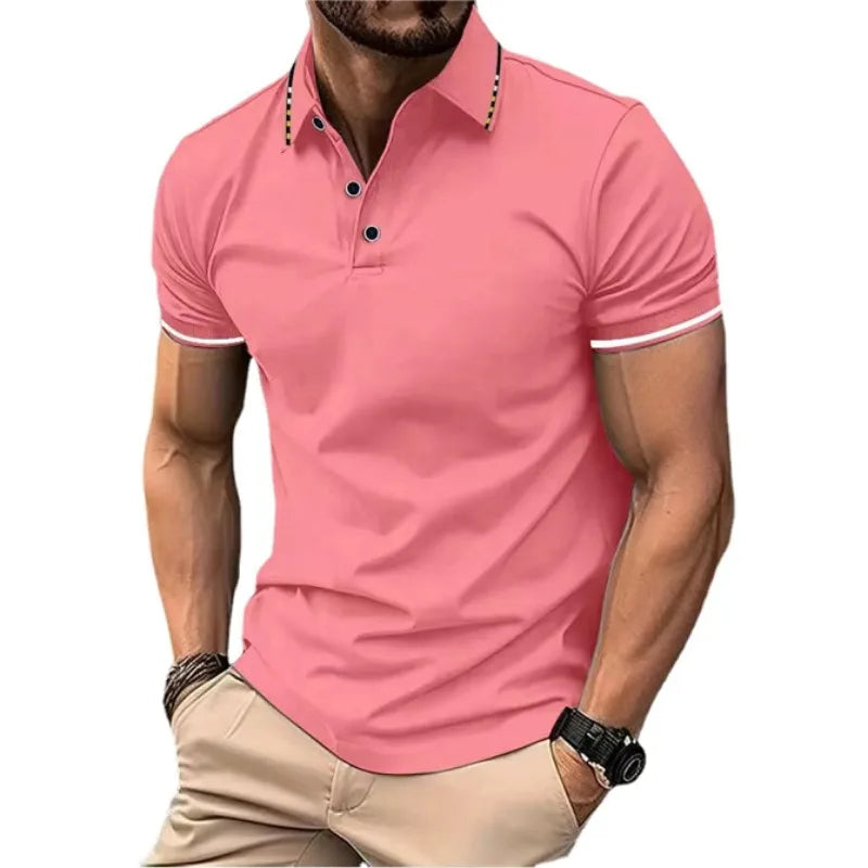 Men's Short Sleeve Polo Shirt Lightweight Polyester