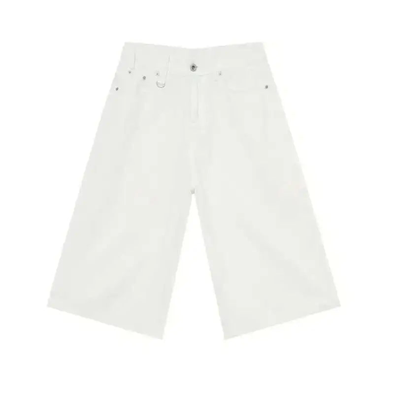 IEFB American Style Men's Shorts Camouflage Calf-Length Pants Straight Wide Leg Male Short Jeans Summer Fashion Bottom 9C7600