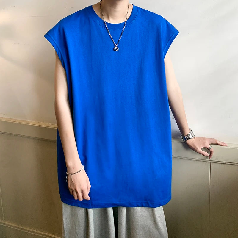 Mens Tank Top Cotton Sleeveless blouse Casual Vest Men Bodybuilding Bottoming Undershirt Camiseta Sin Mangas Deporte Hombre