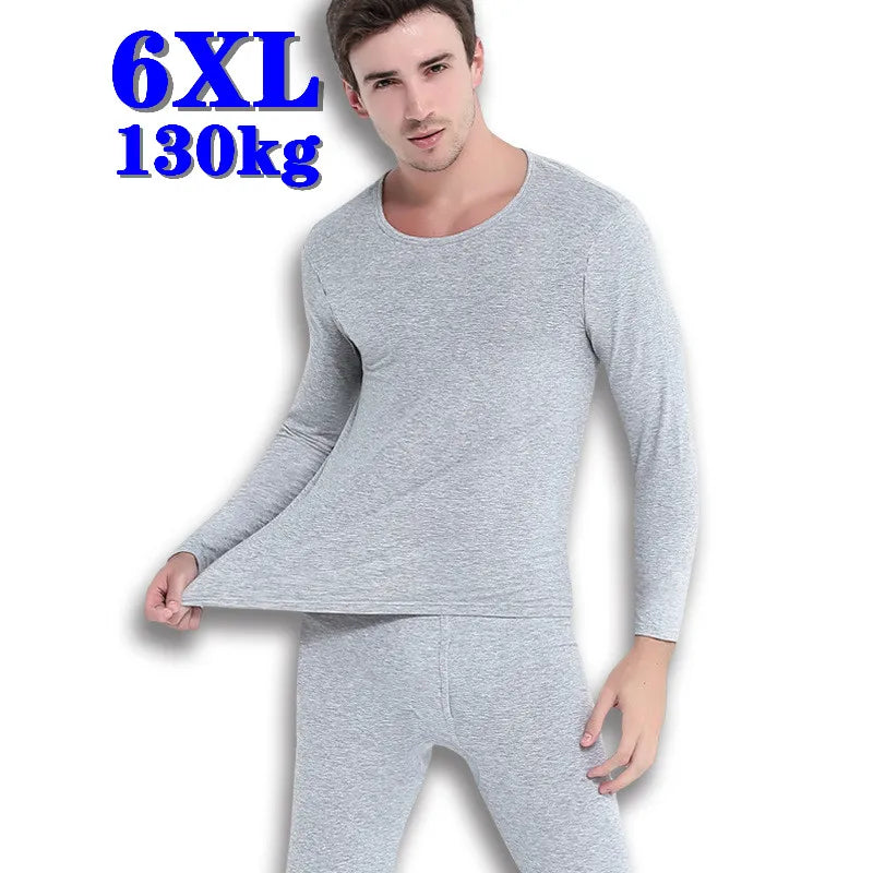 Long Underwear For Men Long Johns High Quality Cotton Oversized 5XL Thermal Underwear