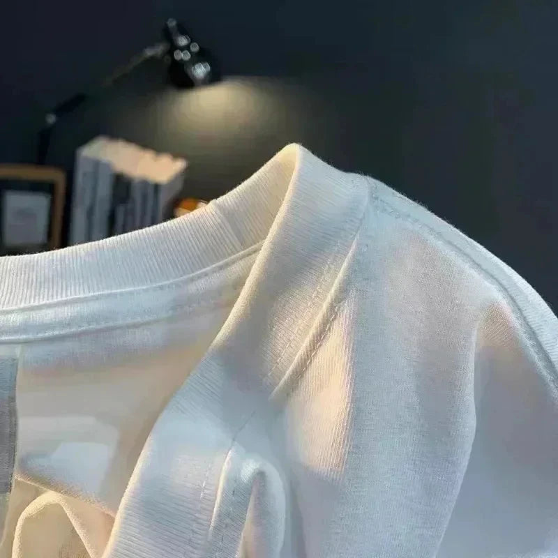 Light Luxury Cotton Short-sleeved T-shirt for Men