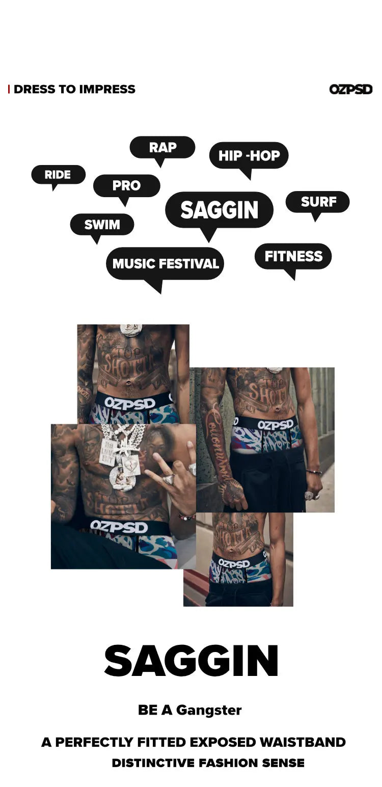 OZPSD Brand 1Pcs Men Underwear Boxers Breathable Swimming Sexy Man Underpants S-2XL Men's