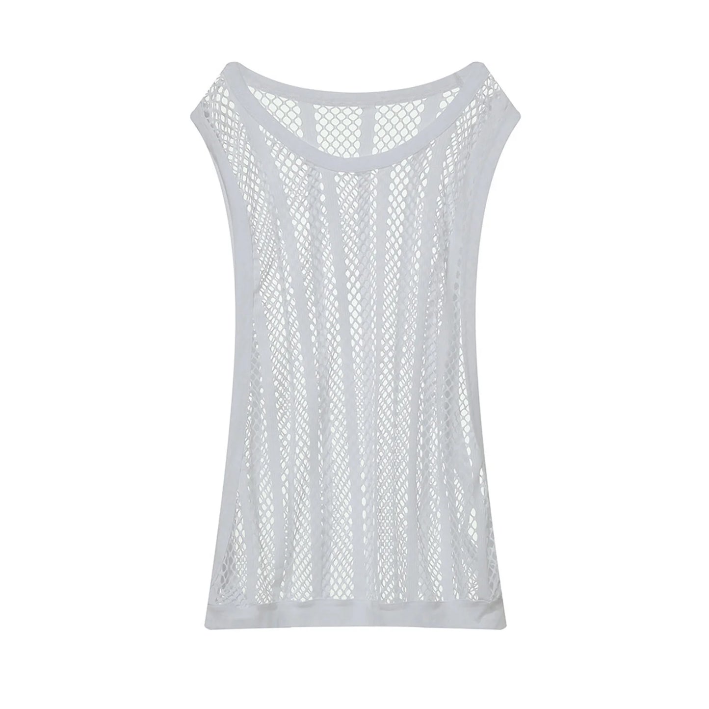 Mens Mesh Sheer Vest Bodybuilding Running Tank Tops Sexy Fishnet Fitness Sportwear Muscle Sleeveless Hollow Singlet Quick Dry