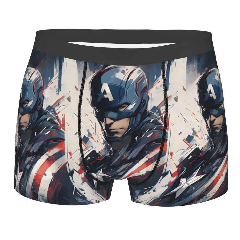 Captain America Comics Design Boxer Shorts for Men by MINISO
