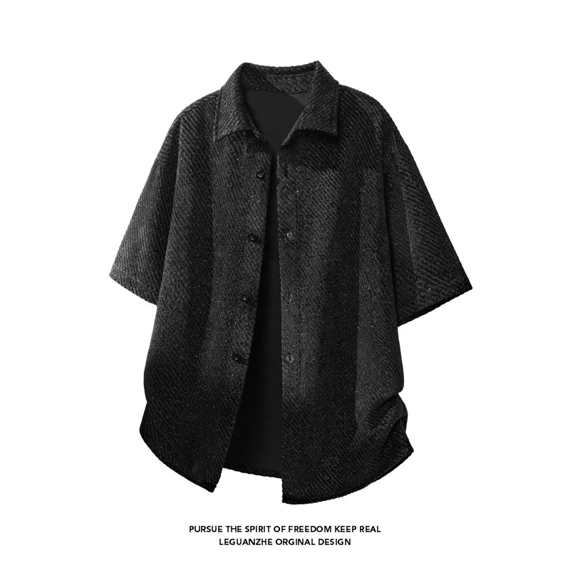 LEGIBLE Casual Short Sleeve Shirts for Men 4XL 5XL
