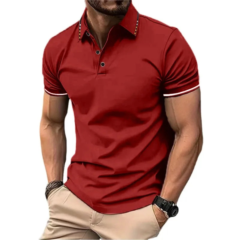 Men's Short Sleeve Polo Shirt Lightweight Polyester