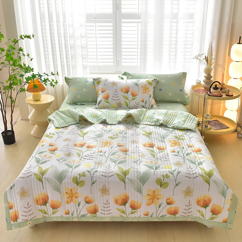 Lightweight Summer Quilt, 100% Polyester Patchwork Design
