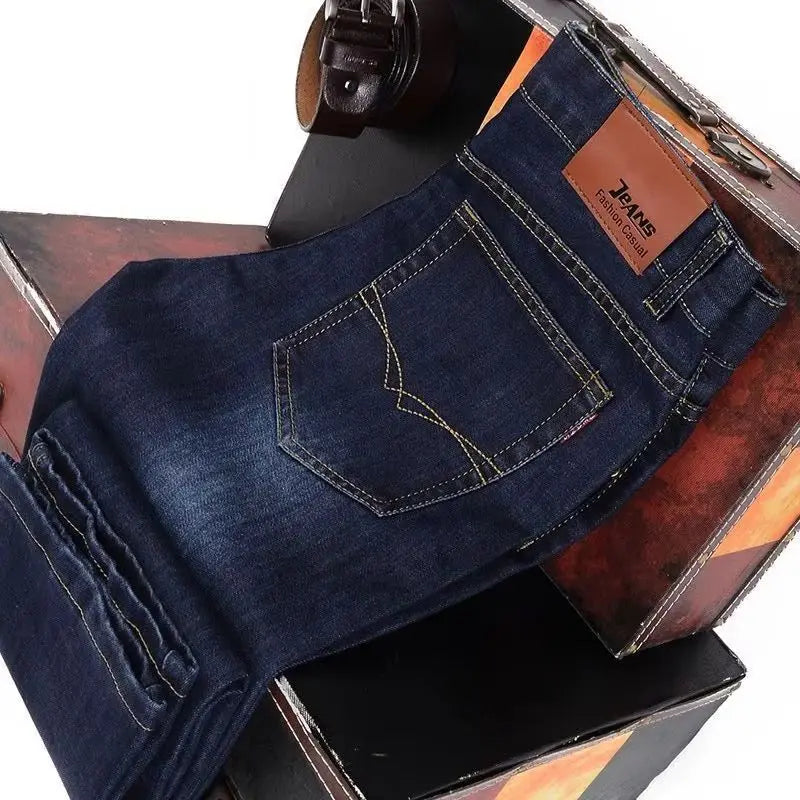 Men's Casual Stretch Slim Jean Pants in Denim