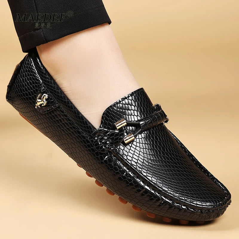 MAEDEF Men's PU Loafers Slip-On Casual Shoes