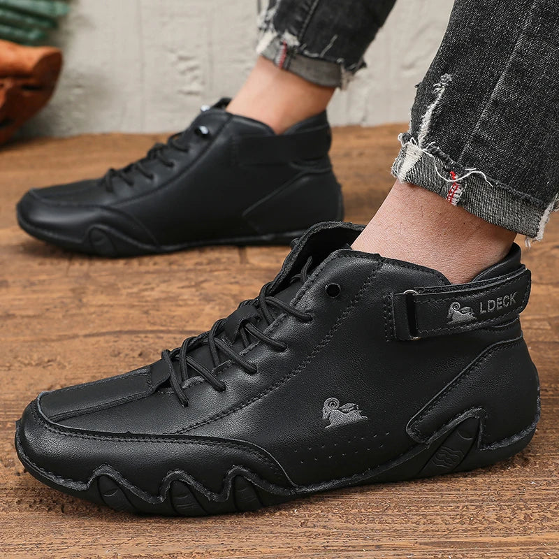 Men's High Top Ankle Boots Breathable Casual Shoes