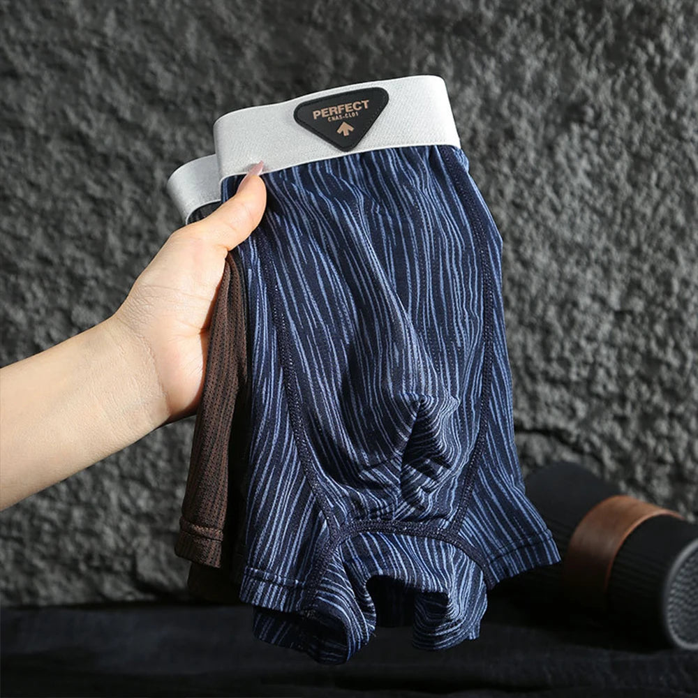 Men's Boxer Briefs Moisture-Wicking Polyester Spandex