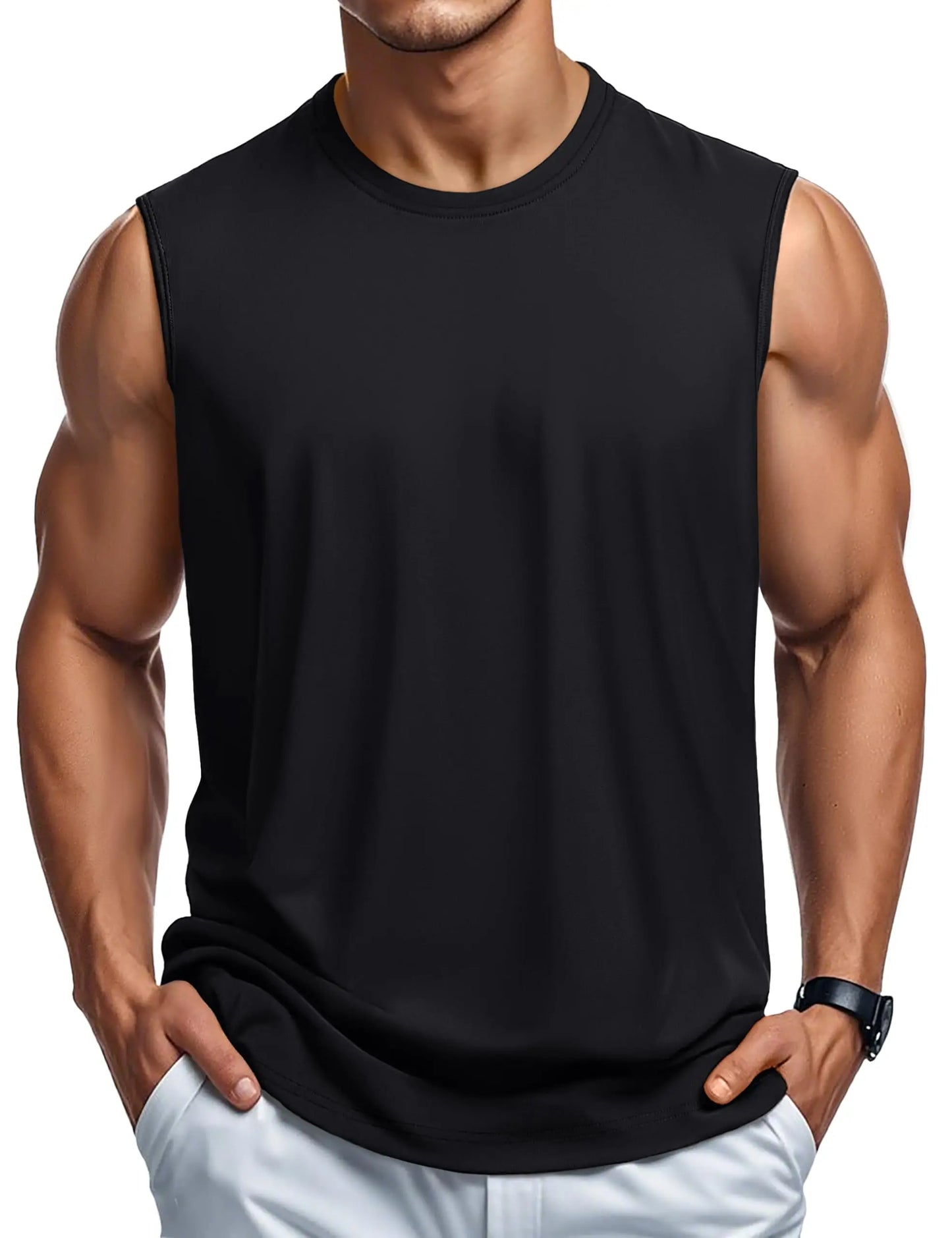 MAGCOMSEN Men's Cotton Sports Tank Top for Summer