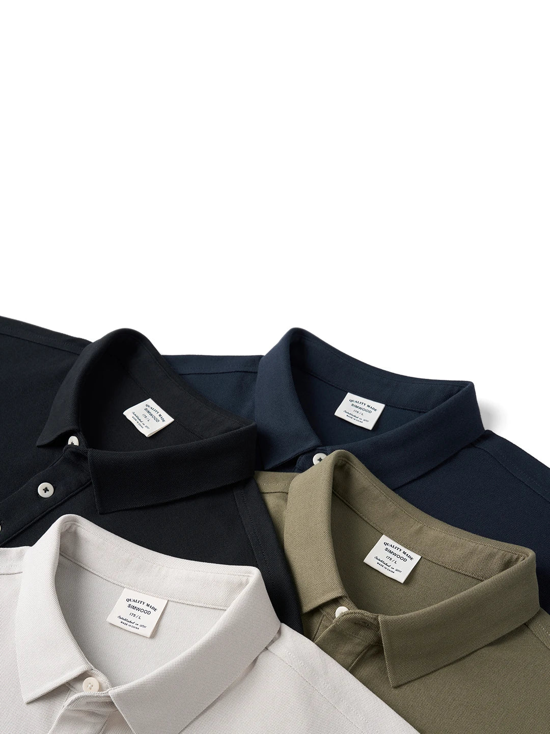 SIMWOOD Summer Cotton Pique Polo Shirt Men