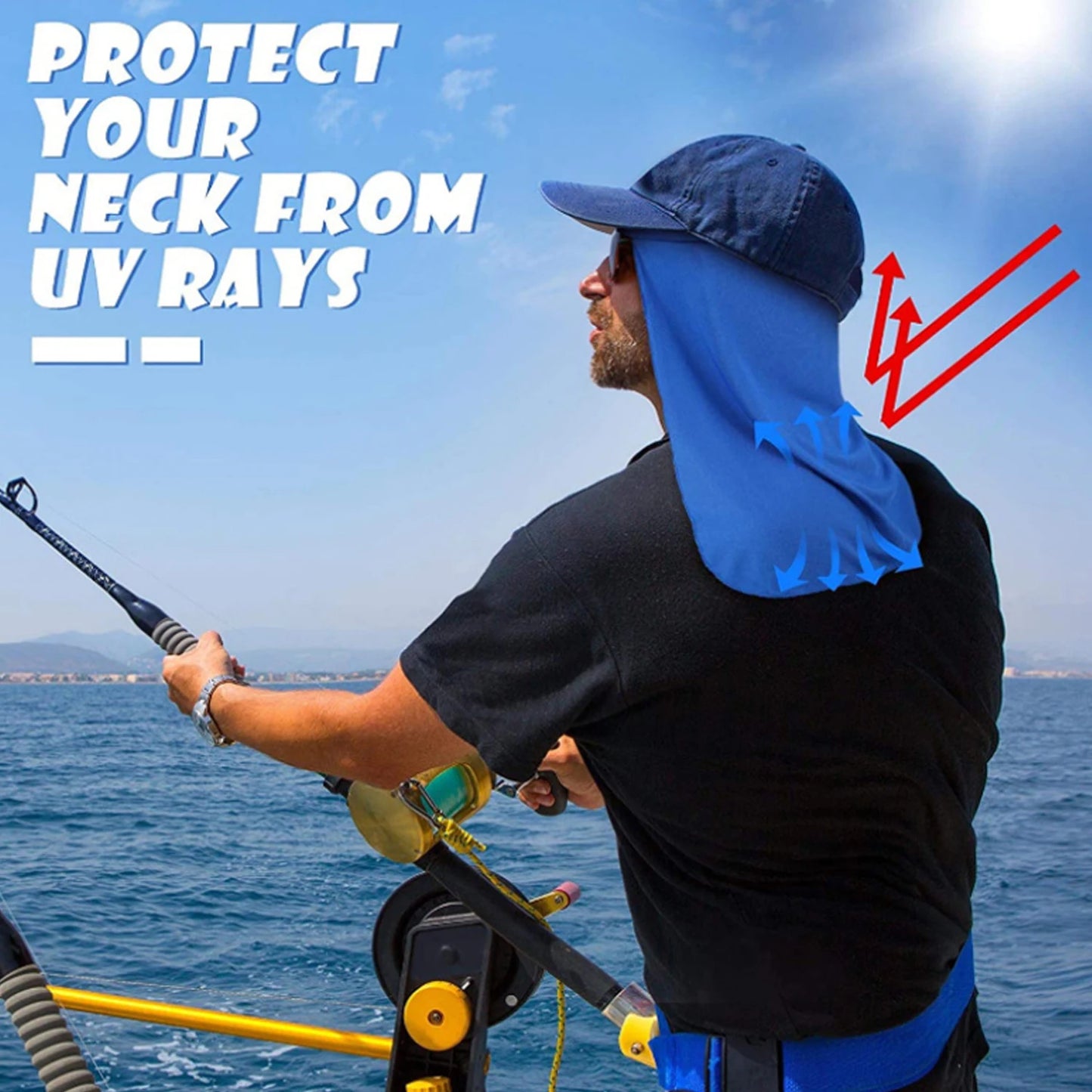 Wide Brim Cooling Cap with UV Protection for Outdoor Use