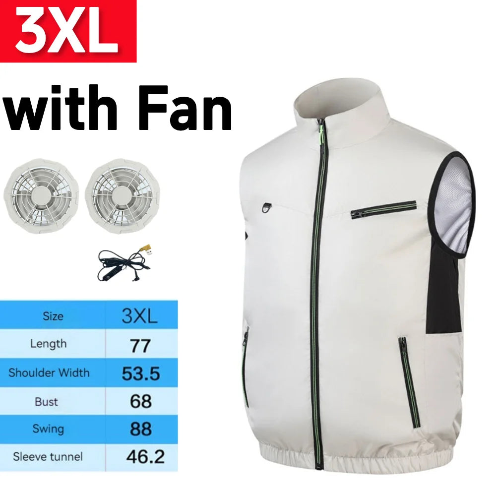 Cooling Vest Breathable Fan Vest Sleeveless Workwear