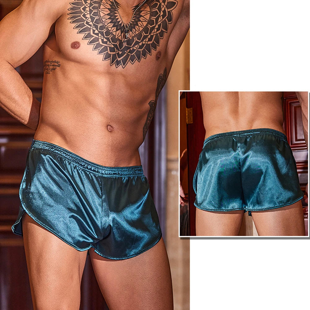 Men's Low Waist Boxer Briefs Sleep Bottoms