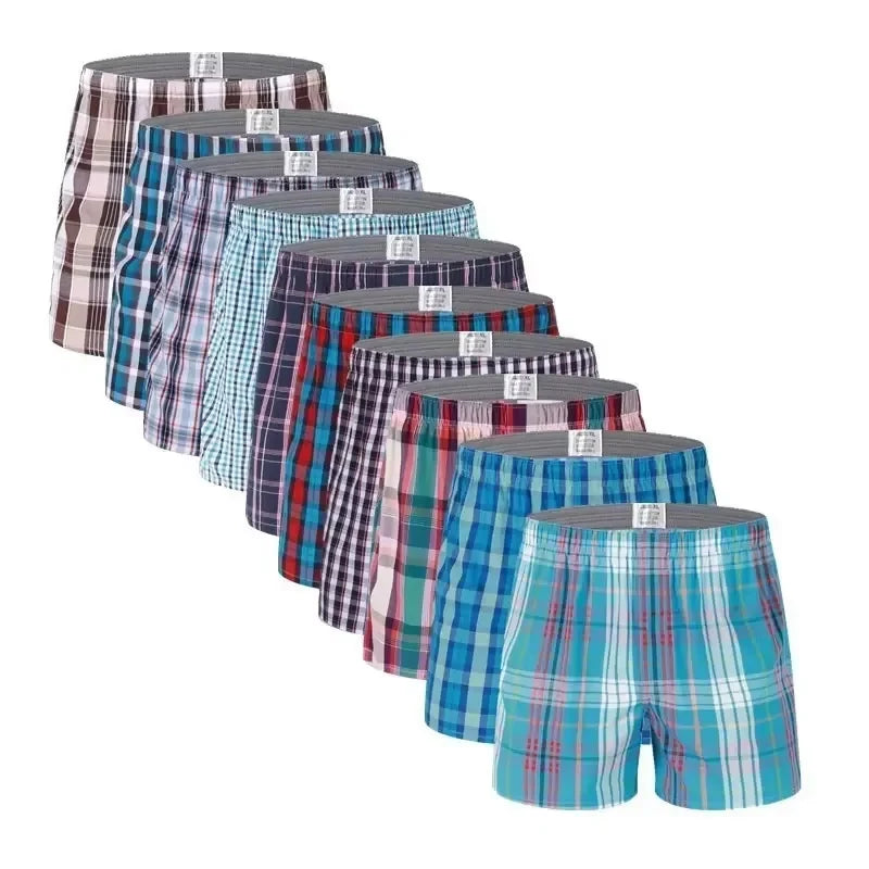 Cotton Classic Checkered Boxer Shorts by FARDLY