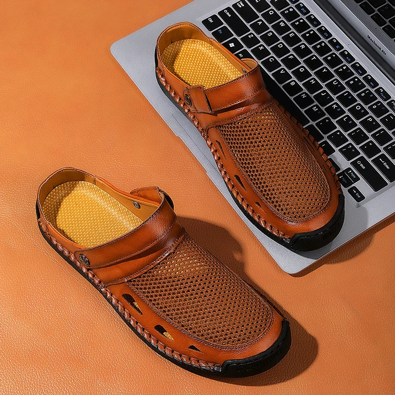 BTMOTTZ Summer Mens Casual Shoes Breathable Half Slippers