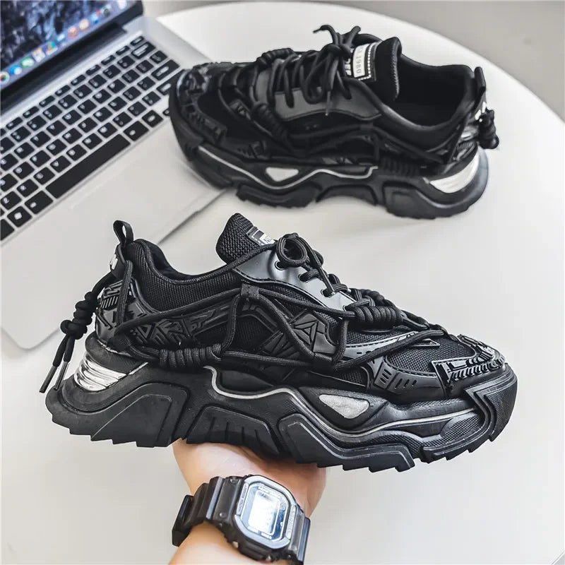 Men's Casual Mesh Sneakers with Thick Sole