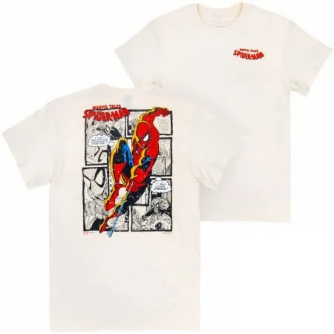 Y2K Friendly Neighbourhood Marvel Spider Man Short Sleeve T-Shirt for Men and Women