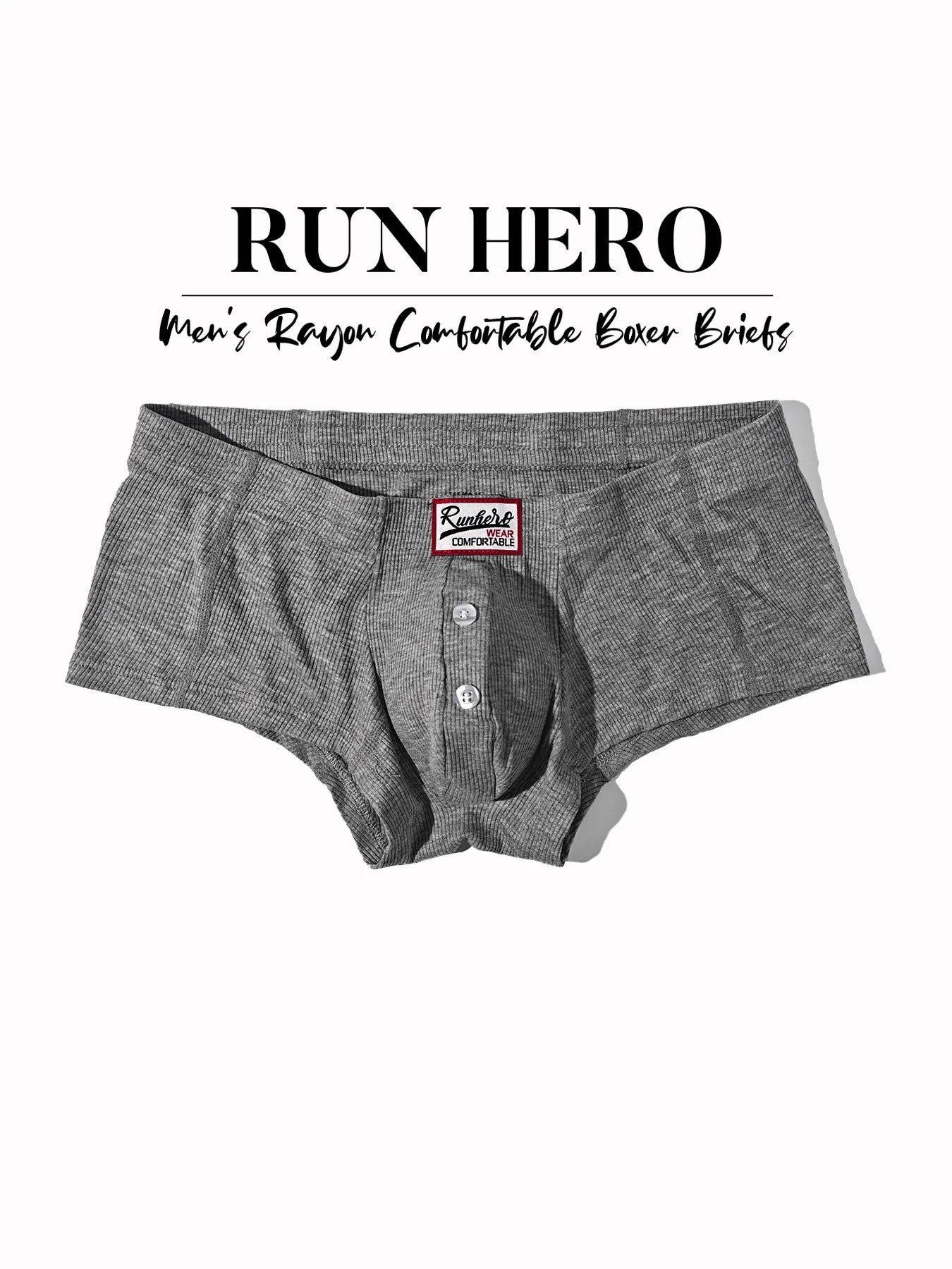 Men's Boxer Shorts Low-Waist Underwear U Convex Pouch