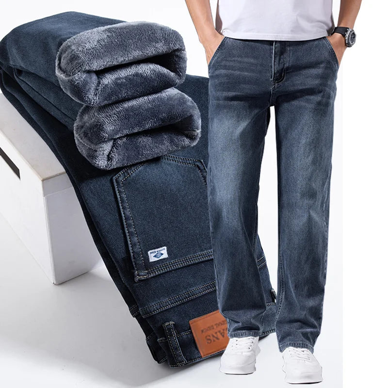 Men's Loose Straight Leg Jeans Casual Pants