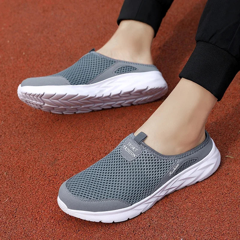 Men's Summer Breathable Mesh Casual Half Slippers