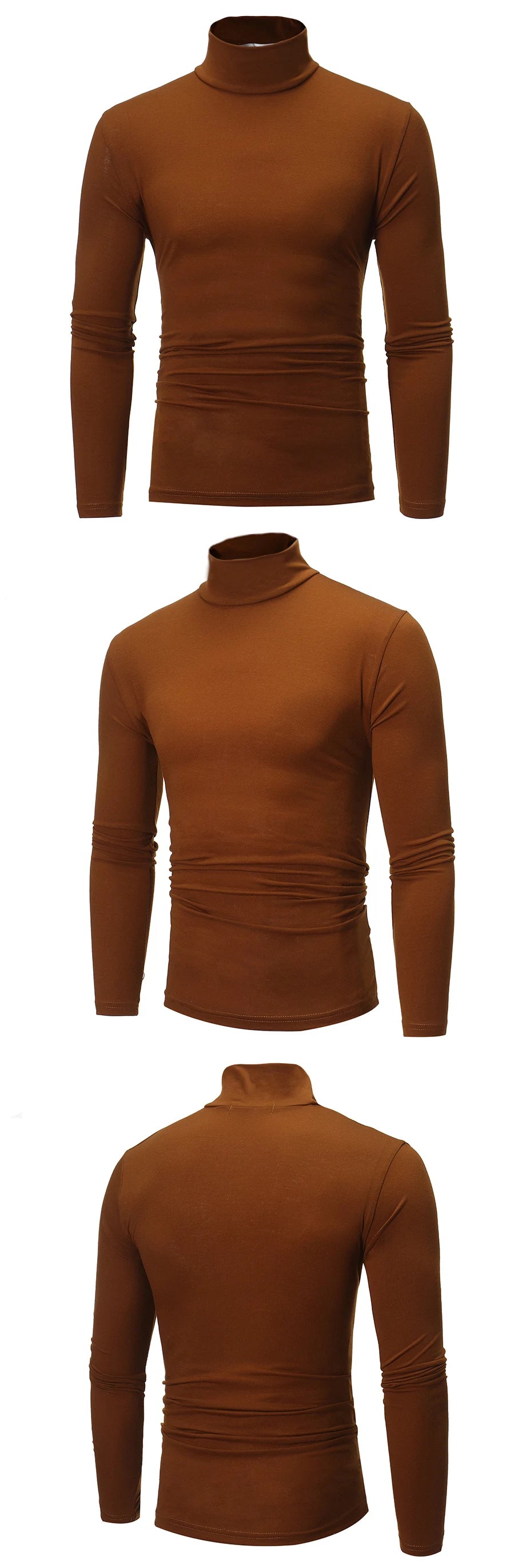 Men's Winter Thermal Shirt High Neck Slim Fit