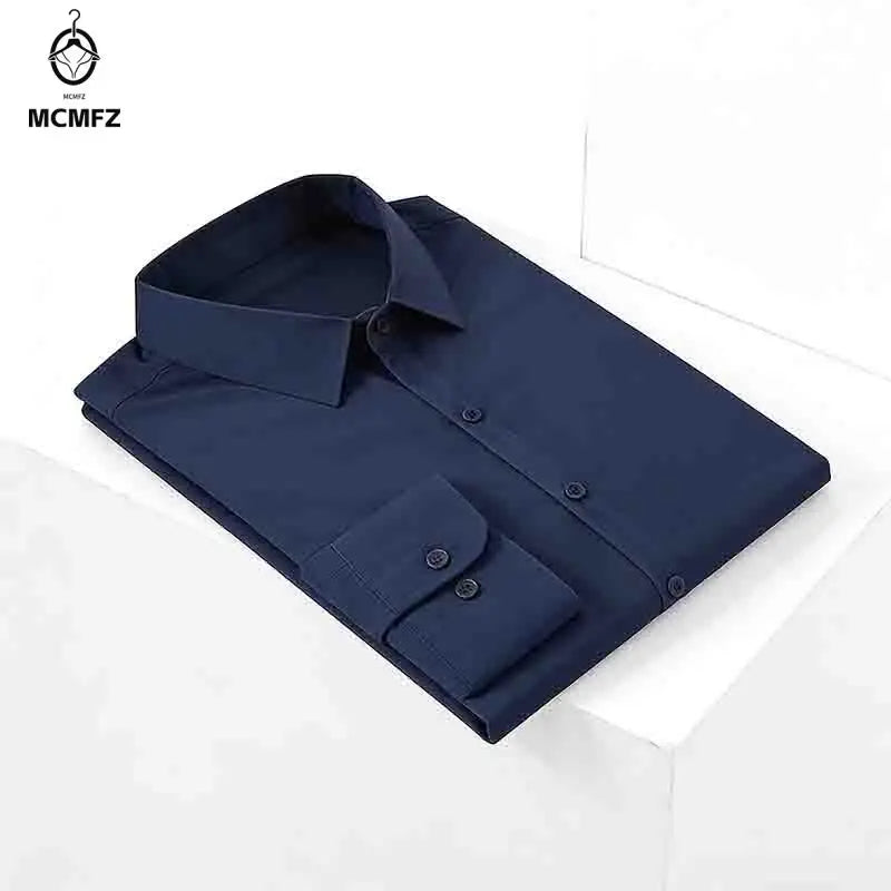 Men's Black Long Sleeve Button Down Dress Shirt