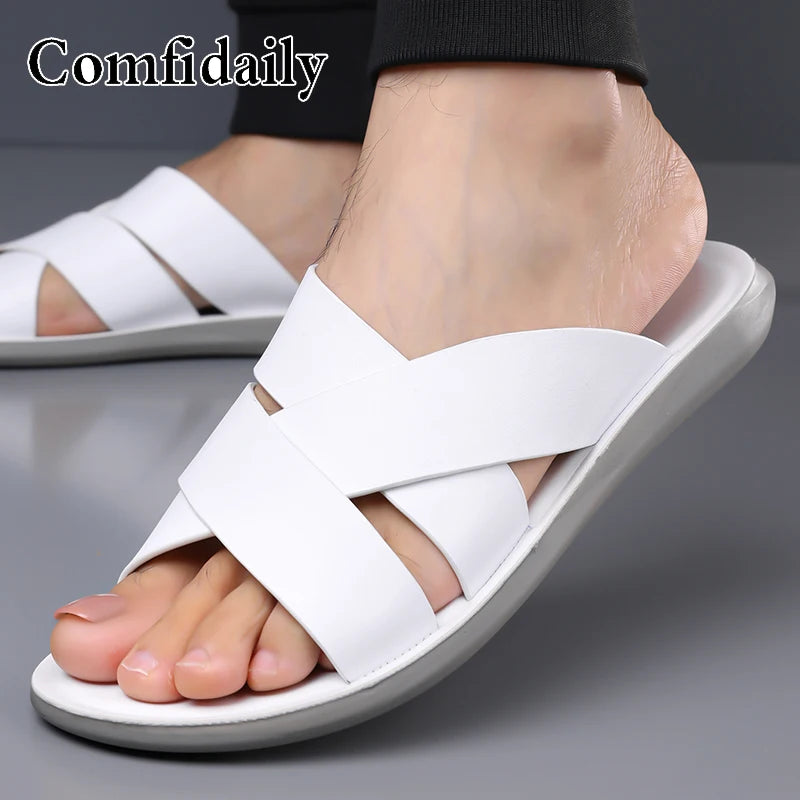 Men's Casual Summer Slides Lightweight Beach Slippers