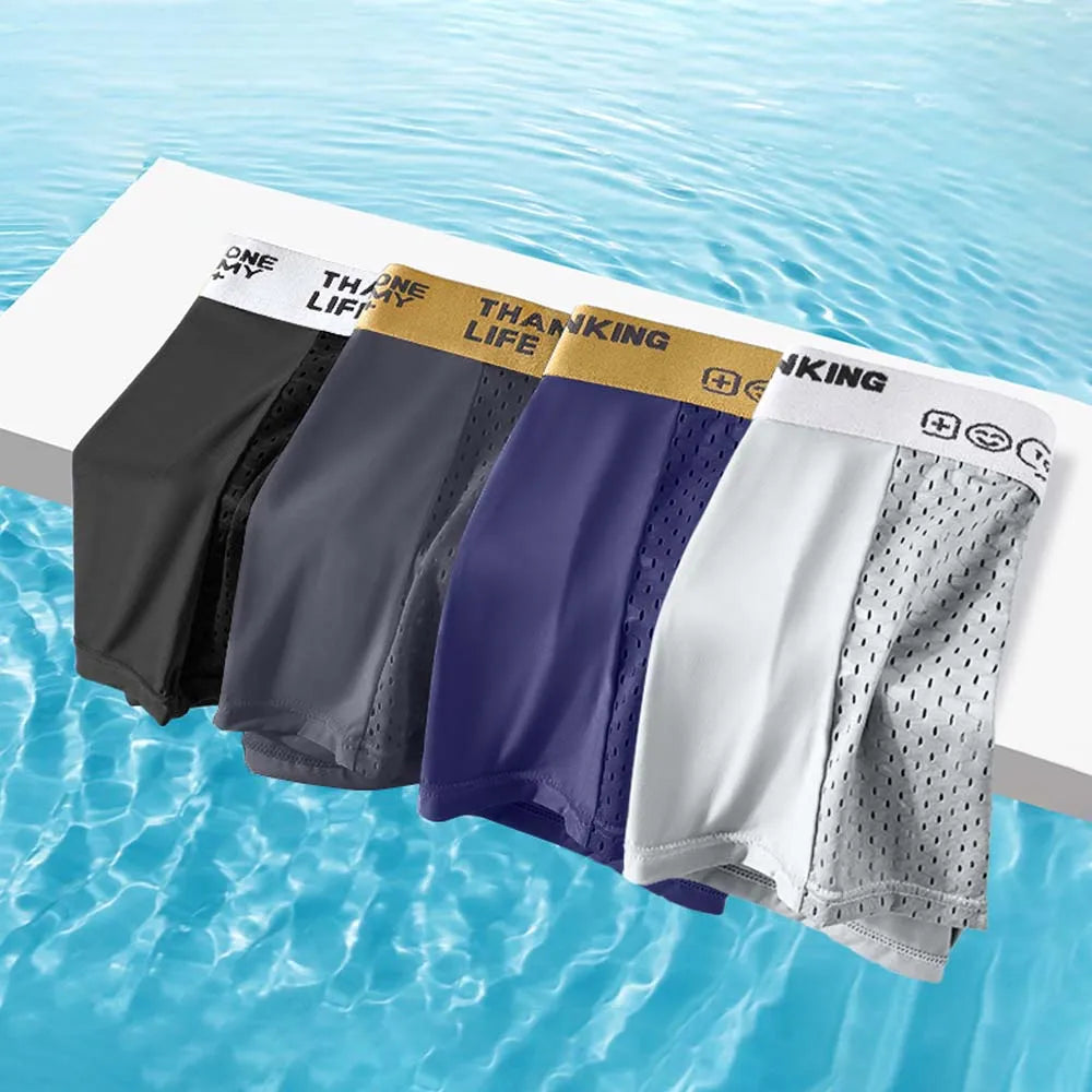 Breathable Mesh Boxers for Men - 4Pcs Set