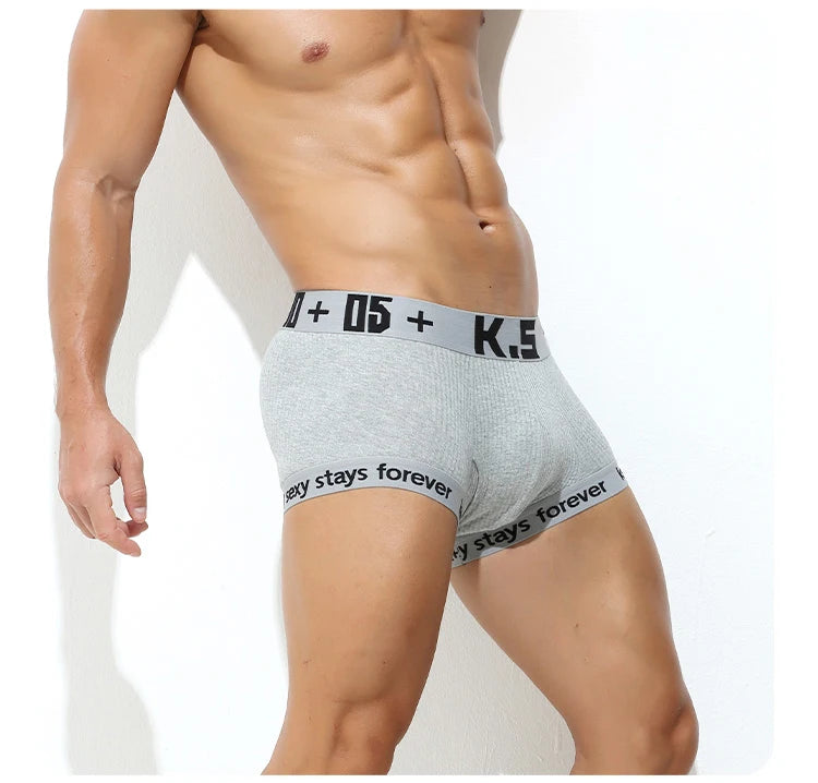 Men's Cotton Breathable Letter Printed Boxershorts