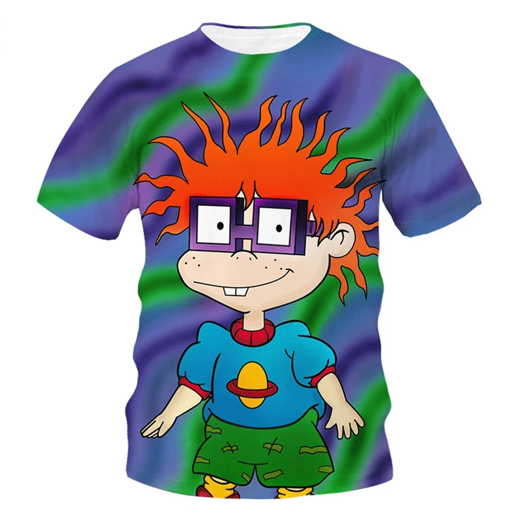 3D Printed Anime Character T-Shirt for Summer