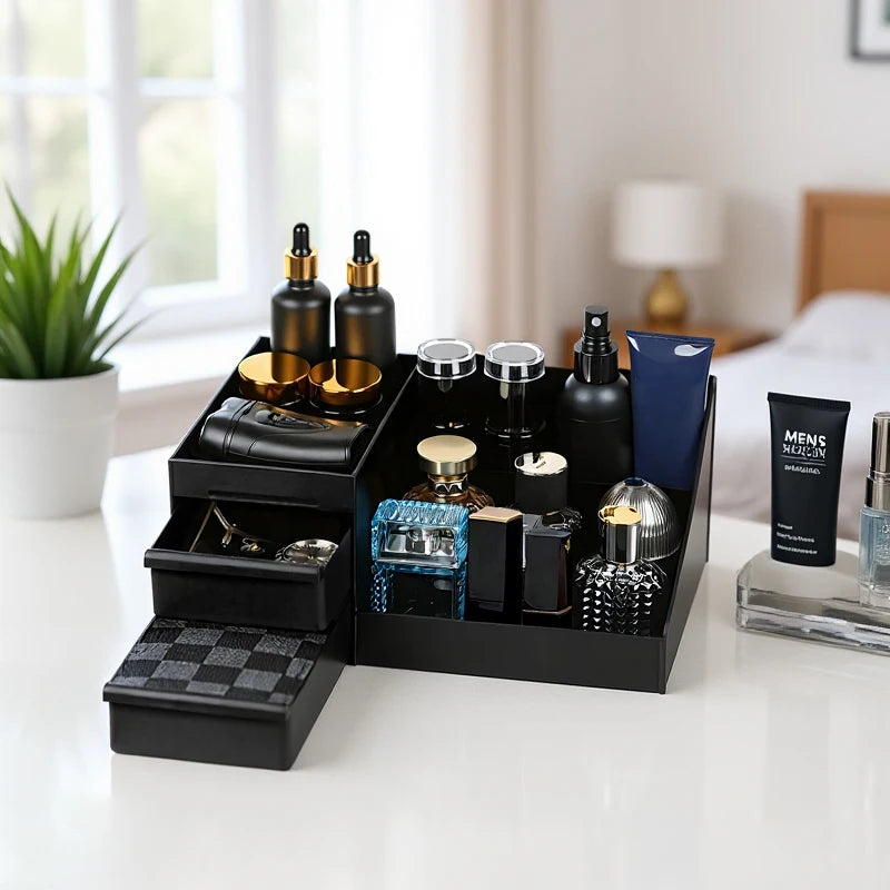 Cologne Organizer For Men With Drawers