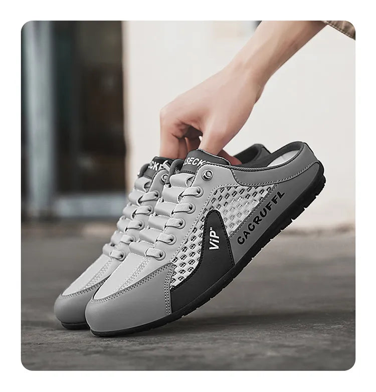 Men's Casual Slip-Ons - Breathable Artificial Leather Shoes