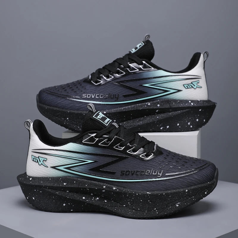 Men's Lightweight Running Sneakers with Lace-Up Closure