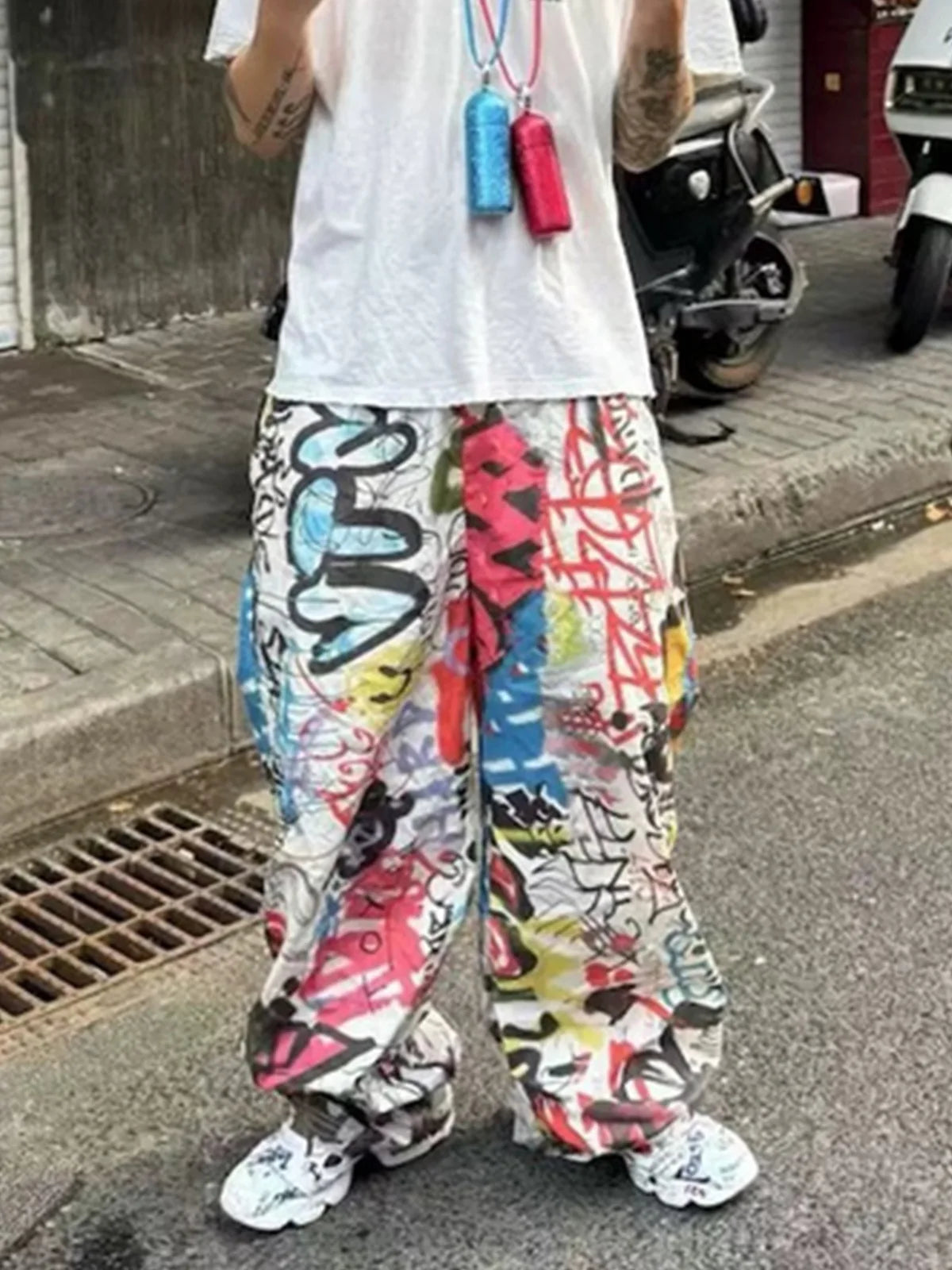 MIJKO Cotton Wide-legged Boyfriend Jeans for Men