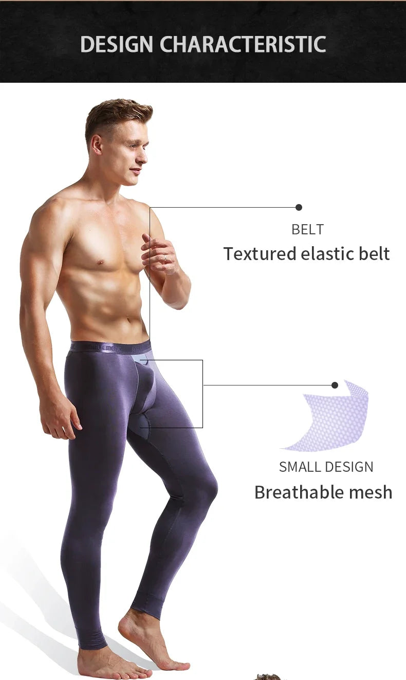 Thin Cotton Long Johns Men's Thermal Underwear