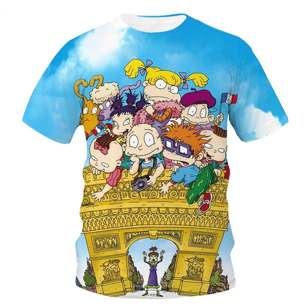 3D Printed Anime Character T-Shirt for Summer