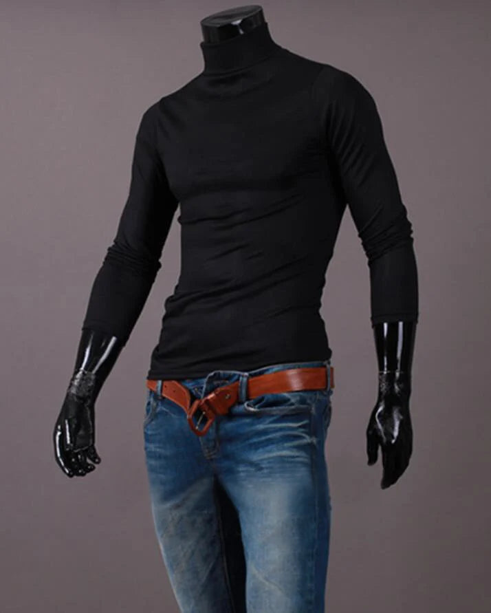 Men's Winter Thermal Shirt High Neck Slim Fit