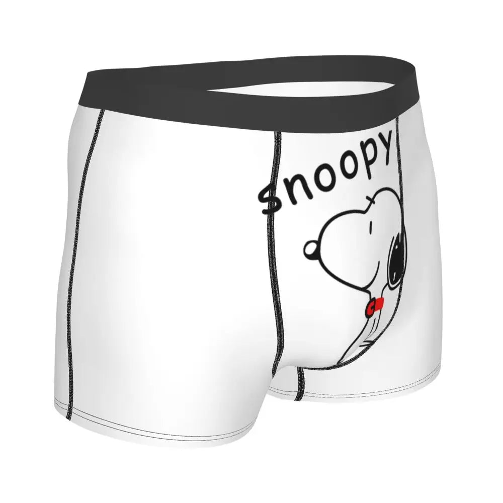 Snoopy Boxer Briefs for Men - Giggle Print Polyester Blend