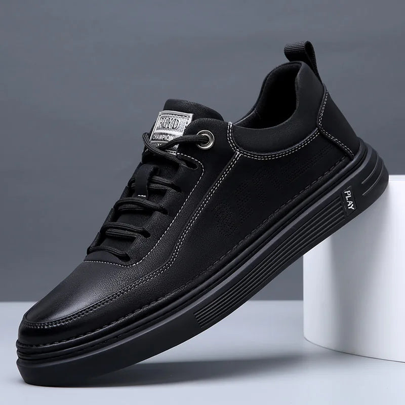 Genuine Leather Men's Casual Loafers Sneakers