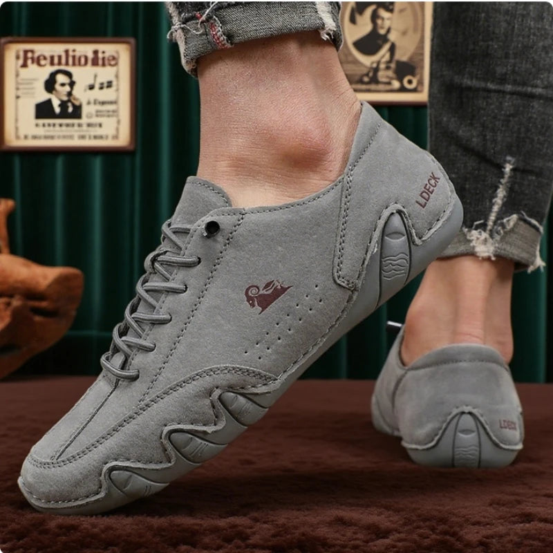 Khaki Loafers for Men Soft Soled Casual Walking Shoes