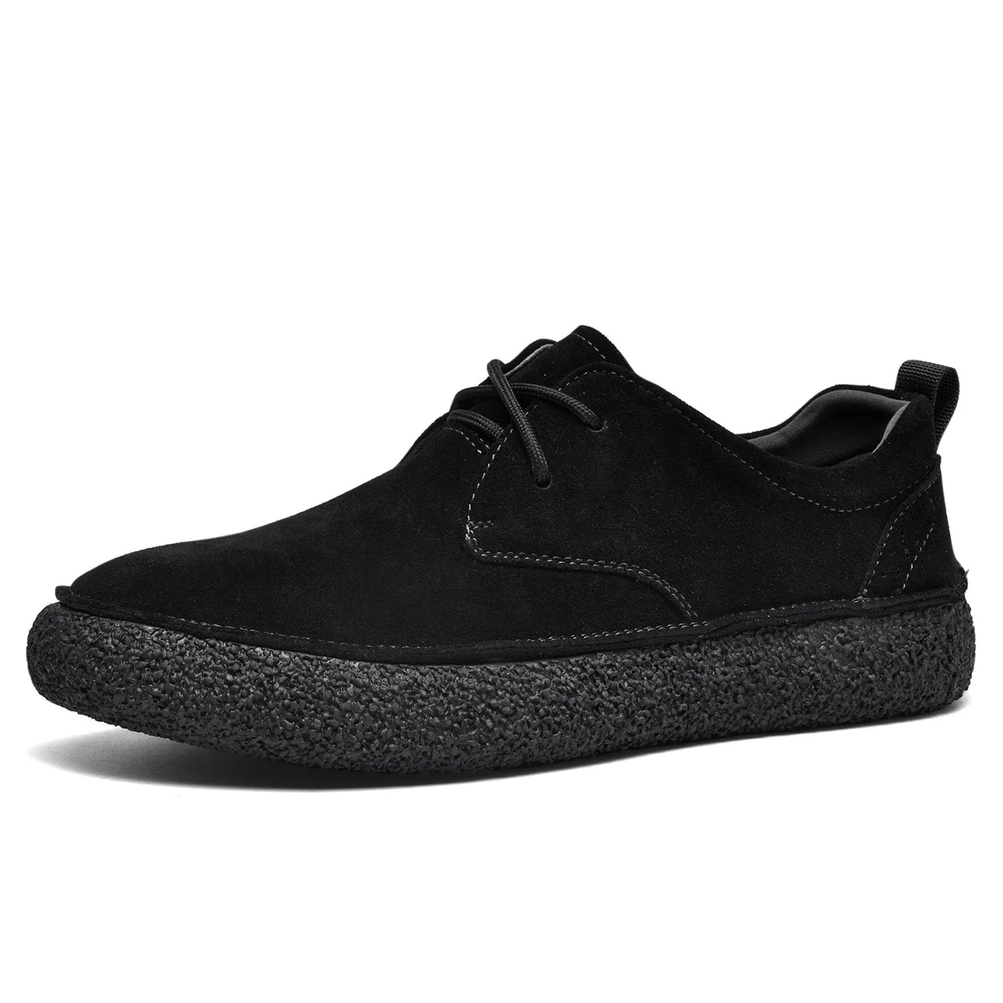 Men's Frosted Leather Casual Lace-Up Shoes