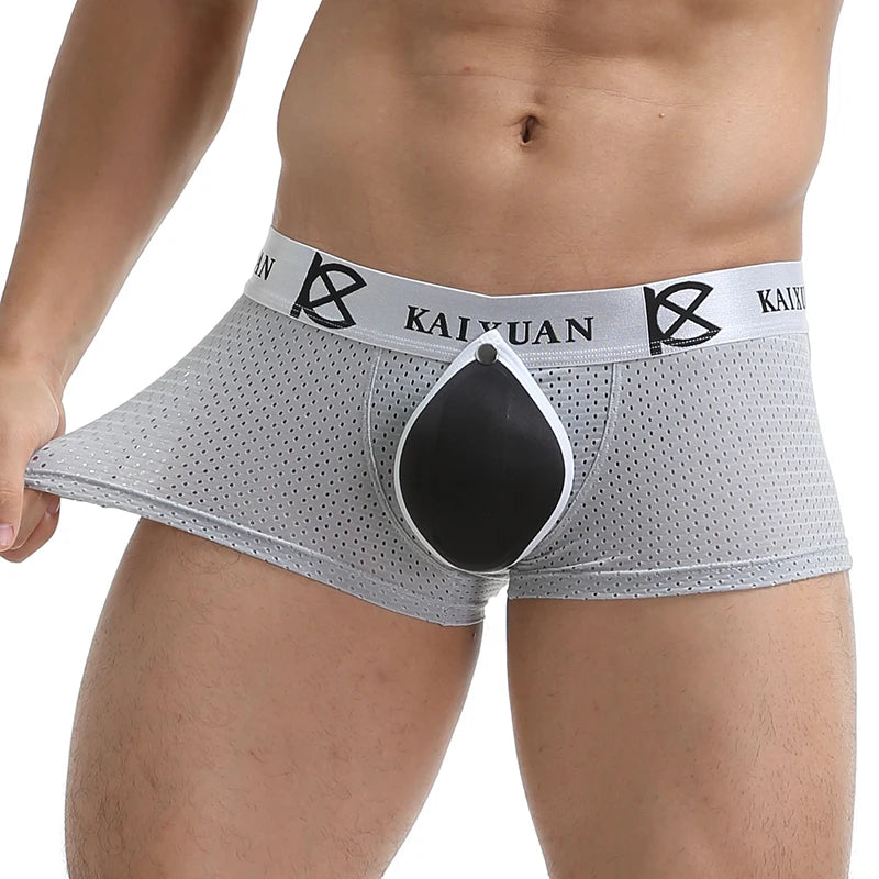 Men's Boxer Shorts with Removable Front Pad