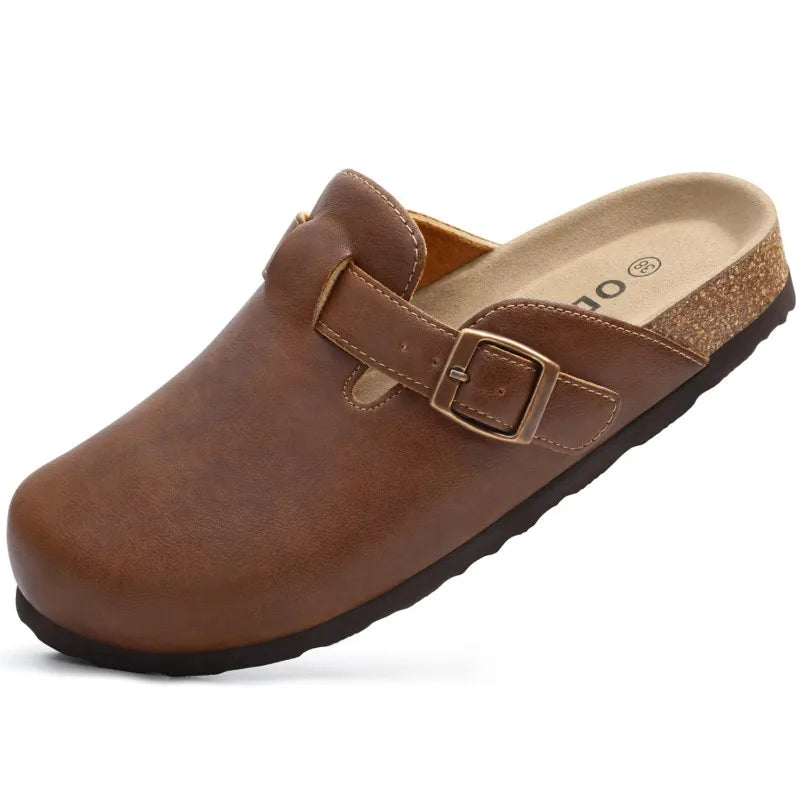 Kidmi Vegan Leather Sandals with Cork Insole for Men