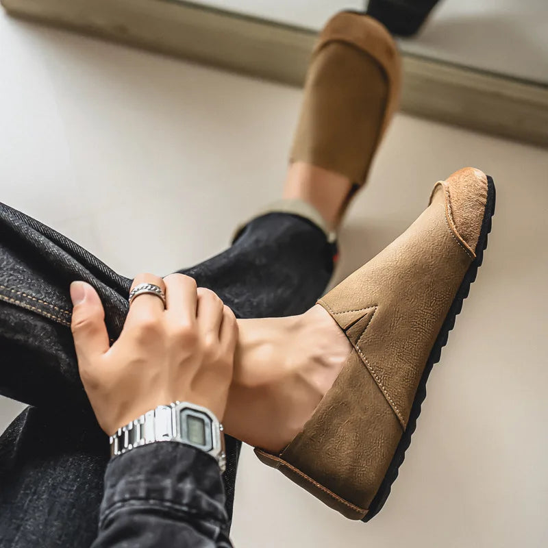 Men's Casual Slip-On Loafers in Soft Leather