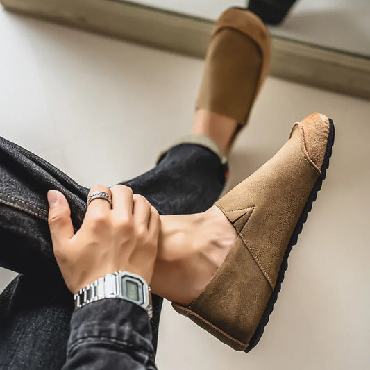 Men's Casual Slip-On Loafers in Soft Leather
