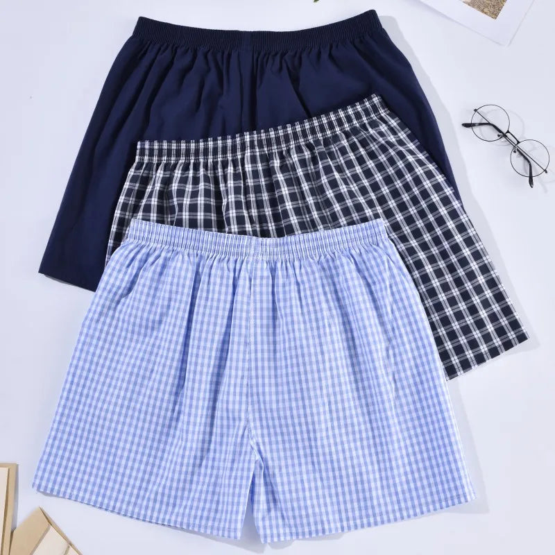Men's Cotton Boxer Shorts for Sleep and Homewear