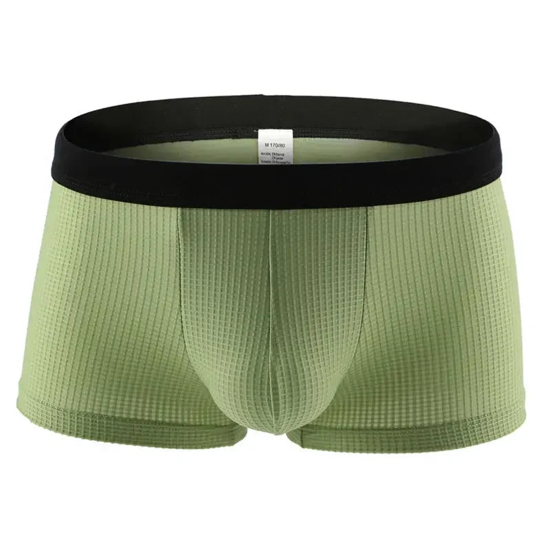 Men's Cotton Boxer Shorts with U-Type Convex Design